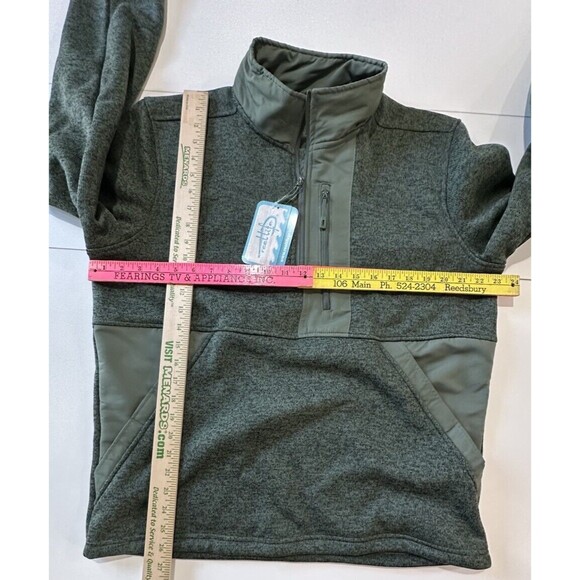 REEL LIFE Silver pine Green 1/4 Zip Barrel Curl Fleece- M NWT MSRP $70 - Picture 3 of 11
